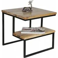 Ravi Step Accent Table - Light Mango, Wood