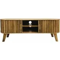 Slated 135cm TV Unit - Mango Wood