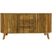 Slated 2 Door Sideboard - Mango Wood