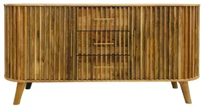 Slated 2 Door Sideboard - Mango Wood image