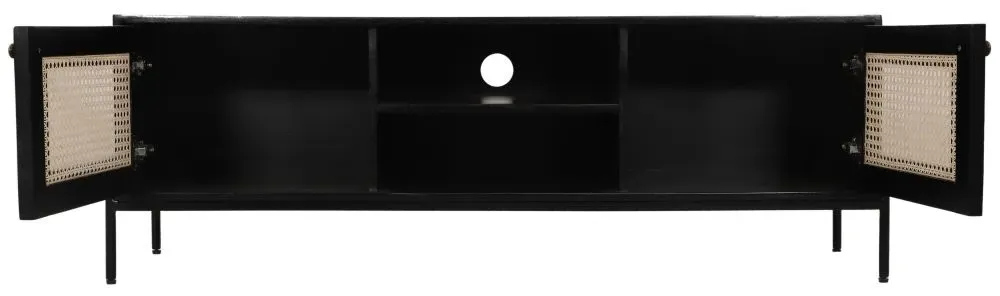 Tapola 145cm TV Unit - Black, Mango Wood
