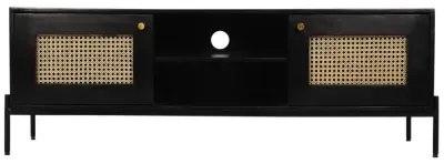 Tapola 145cm TV Unit - Black, Mango Wood image