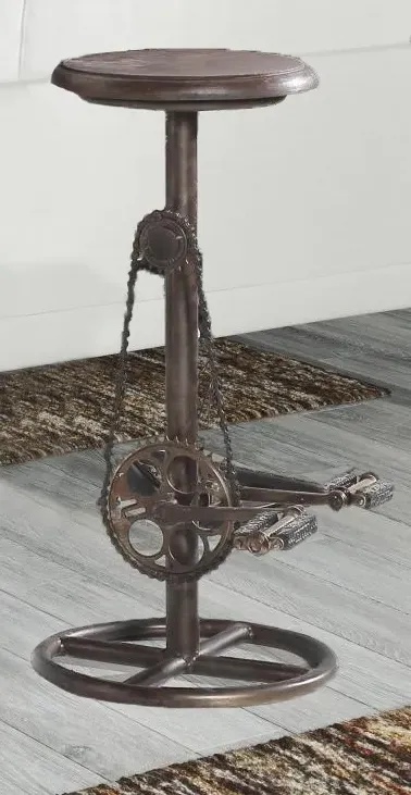 Wow Industrial Cycle Pedal Round Barstool
