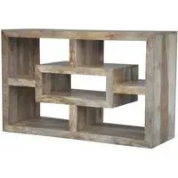 Yoga 110cm TV Unit with Multi Shelf - Light Wood, Mango