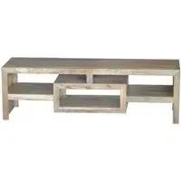 Yoga 145cm TV Unit with Multi Shelf - Light Wood, Mango