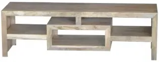 Yoga 145cm TV Unit with Multi Shelf - Light Wood, Mango image