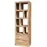 Yoga Tall Display Unit with Multi Shelf - Light Wood, Mango