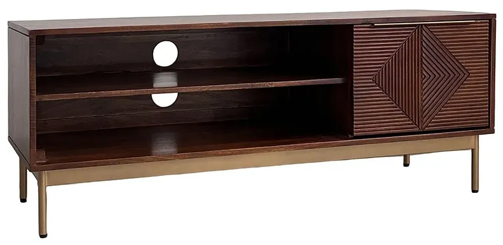 Zaine 118cm TV Unit with Door - Walnut