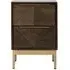Zaine 2 Drawer Bedside Cabinet - Dark Brown, Walnut