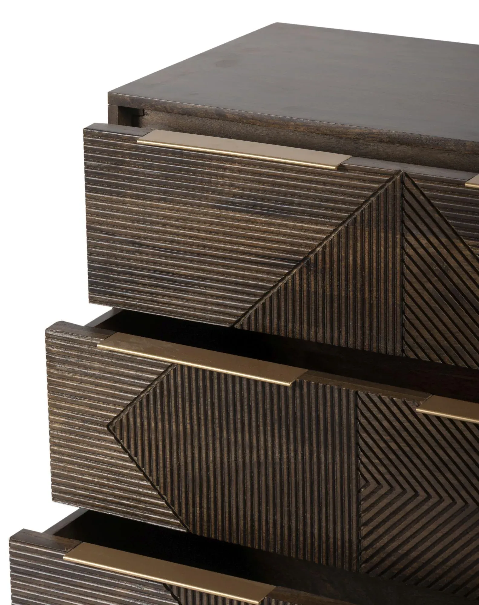 Zaine 3 Drawer Small Chest - Dark Brown, Walnut