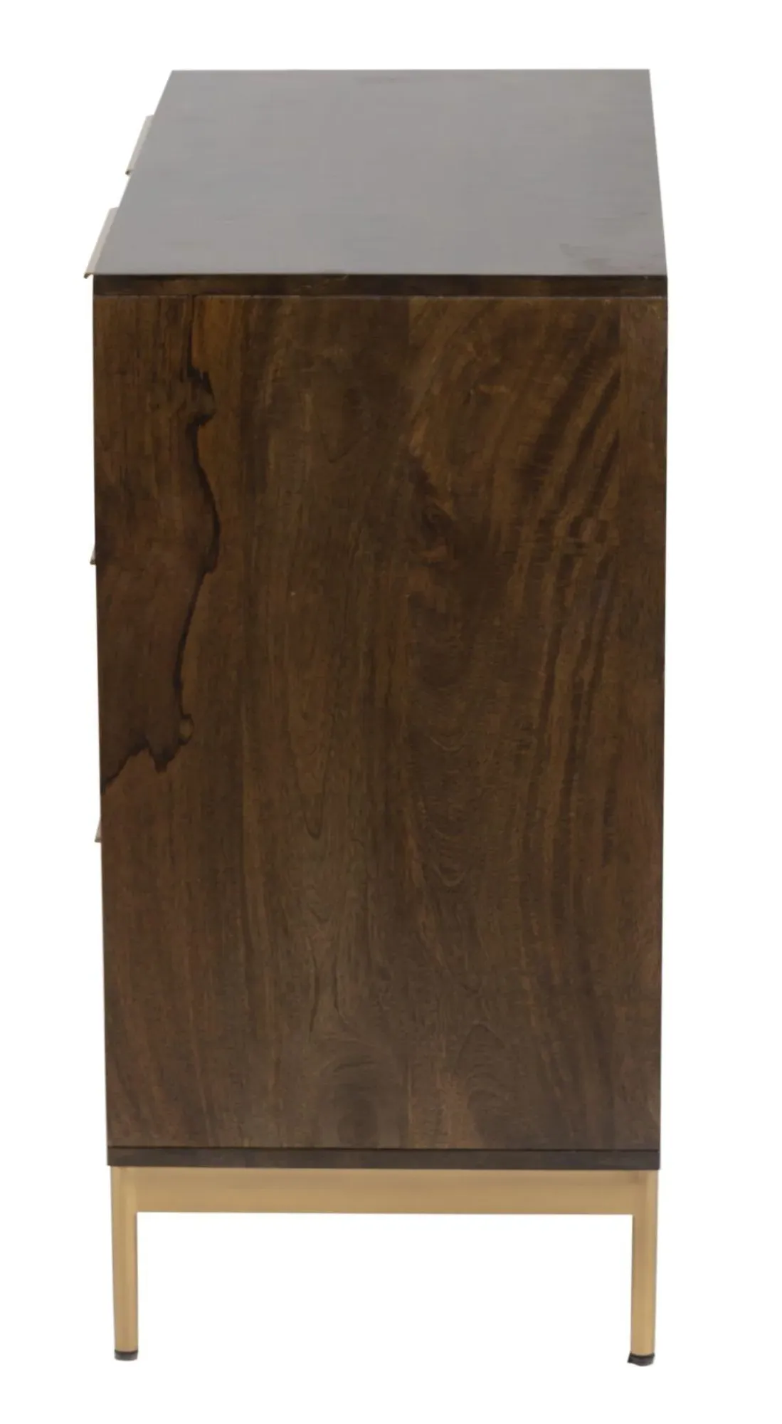 Zaine 3 Drawer Small Chest - Dark Brown, Walnut