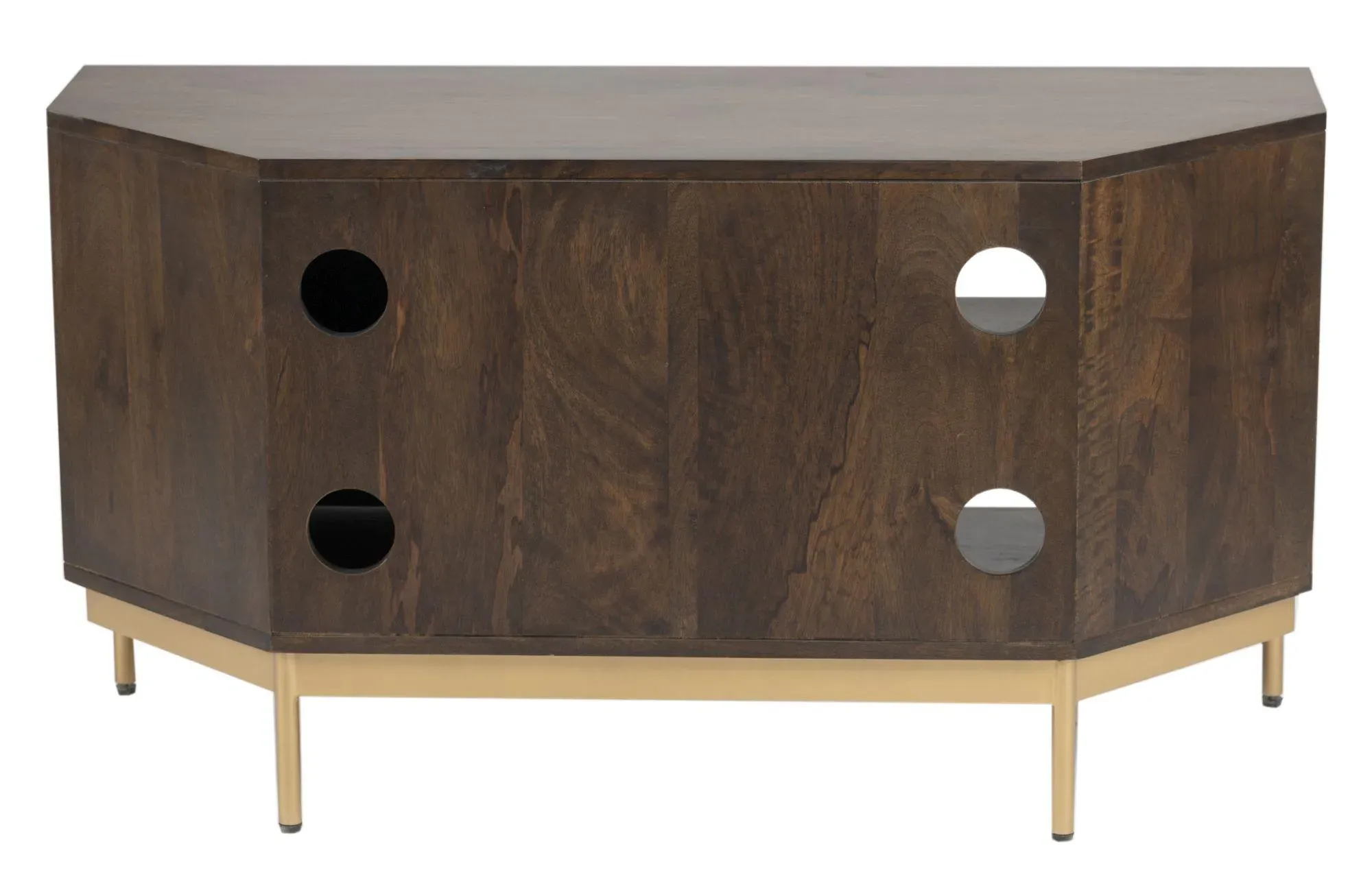 Zaine Corner TV Unit - Walnut