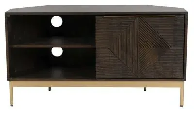 Zaine Corner TV Unit - Walnut image
