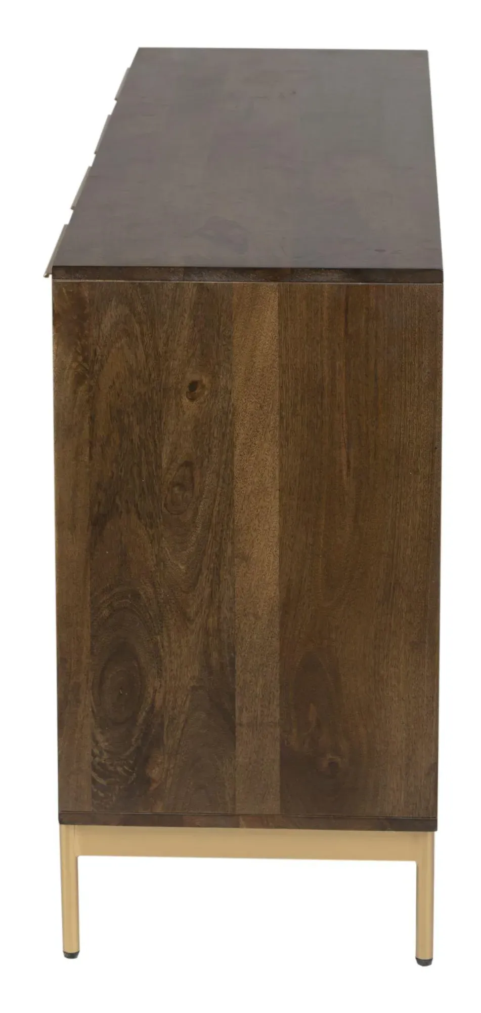 Zaine Medium 4 Door Sideboard - Dark Brown, Walnut