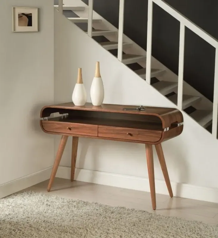 2 Drawer Console Table - Walnut