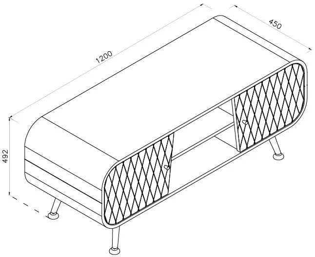 Astana TV Stand - Grey Mist