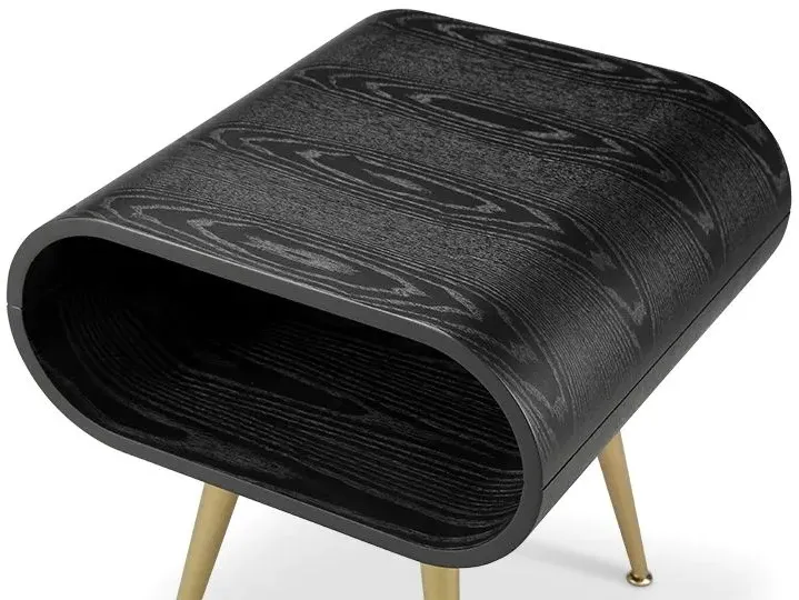 Auckland Lamp Table - Black, Brass