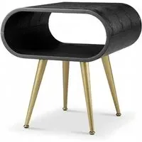 Auckland Lamp Table - Black, Brass