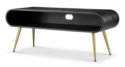 Auckland TV Stand - Black, Brass
