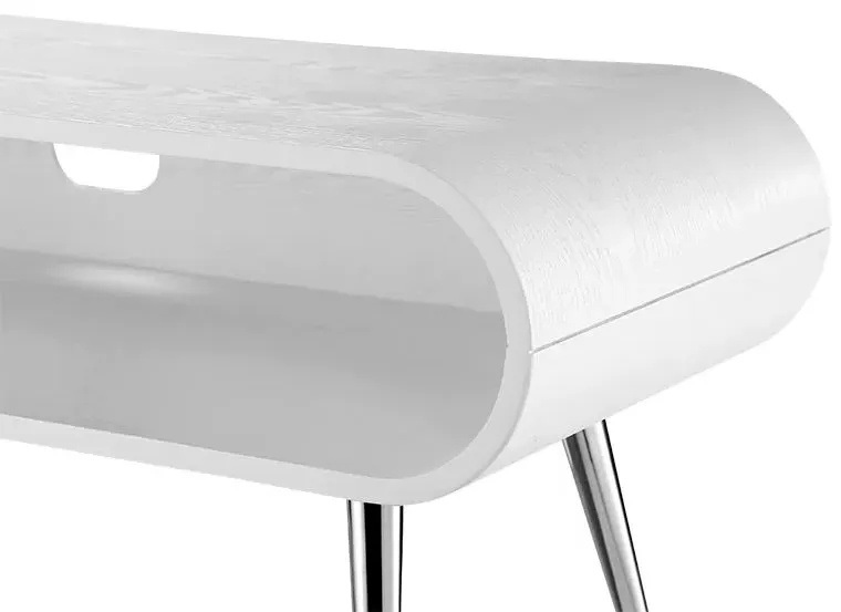 Auckland TV Stand - White, Chrome