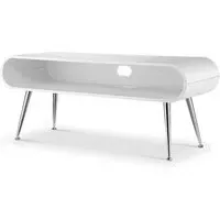 Auckland TV Stand - White, Chrome