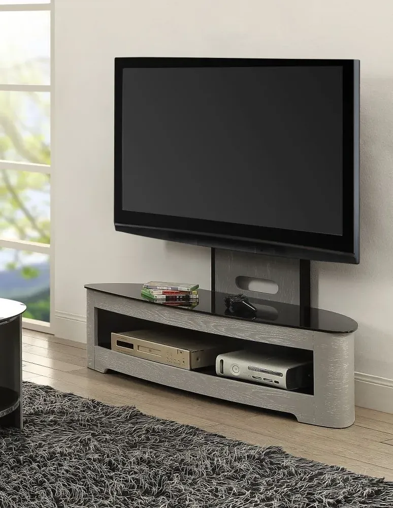 Curve Cantilever TV Stand - Grey Ash