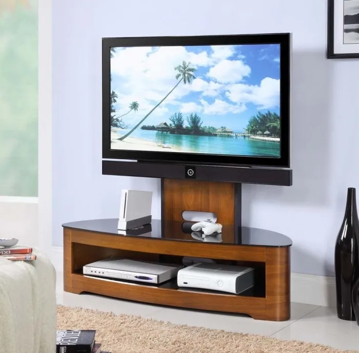 Curve Cantilever TV Stand - Walnut