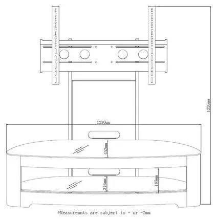 Curve Cantilever TV Stand - Walnut