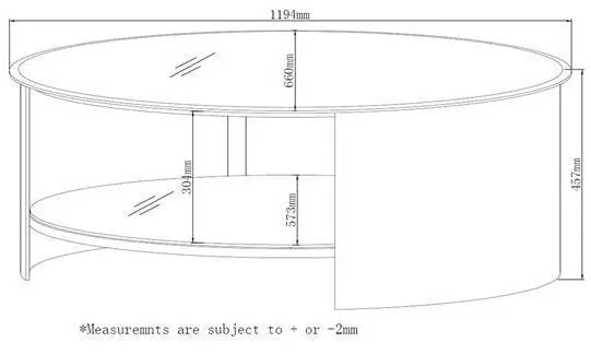 Curve Coffee Table JF301 - Oak