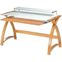 Curve Computer Desk PC201 1300 - Oak