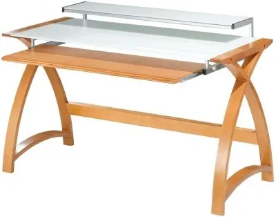 Curve Computer Desk PC201 1300 - Oak