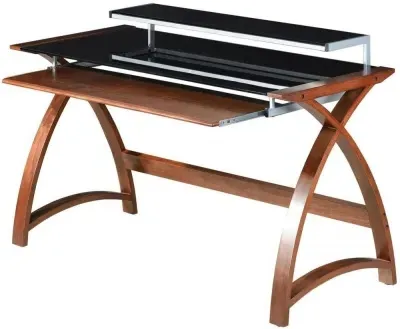 Curve Computer Desk PC201 1300 - Walnut