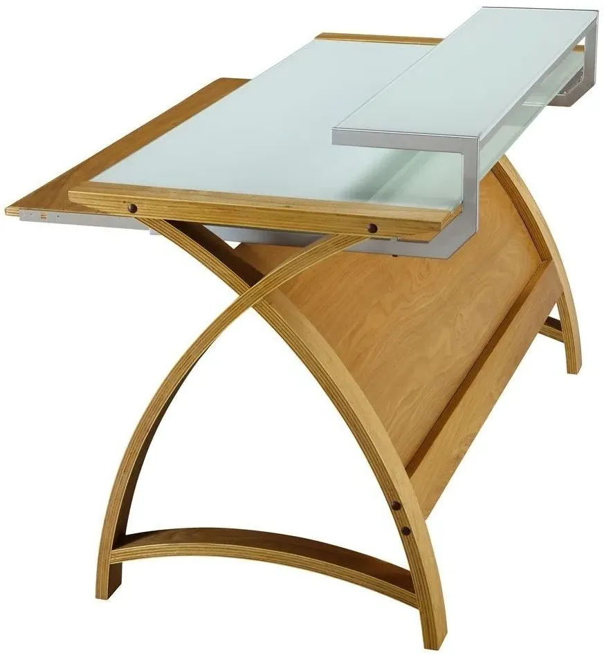 Curve Computer Desk PC201 900 - Oak