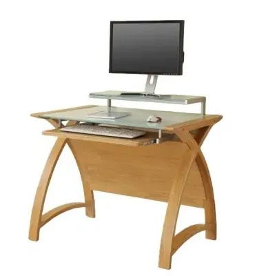 Curve Computer Desk PC201 900 - Oak