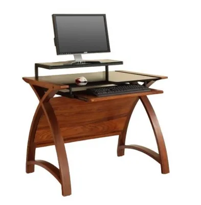 Curve Computer Desk PC201 900 - Walnut