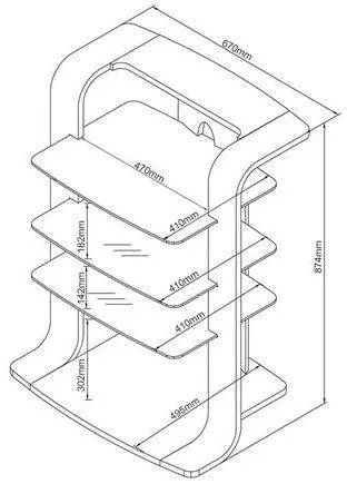 Curve Entertainment Unit JF204 - Walnut
