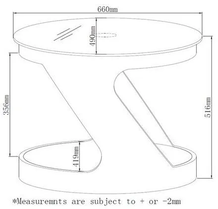 Curve Lamp Table - Oak