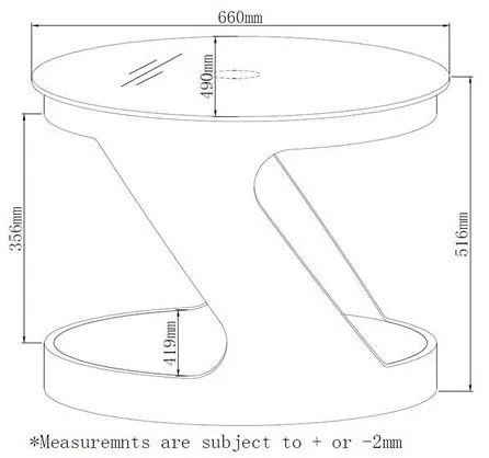 Curve Lamp Table - Walnut