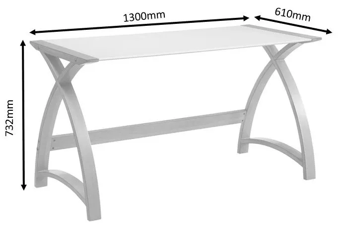 Curve Laptop Table PC201 1300LT - Grey