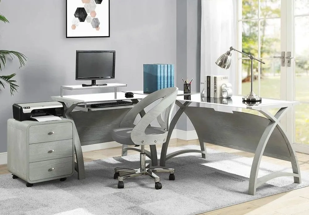 Curve Laptop Table PC201 1300LT - Grey