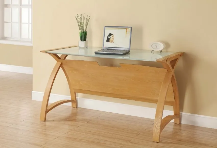 Curve Laptop Table PC201 1300LT - Oak