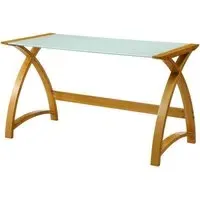 Curve Laptop Table PC201 1300LT - Oak