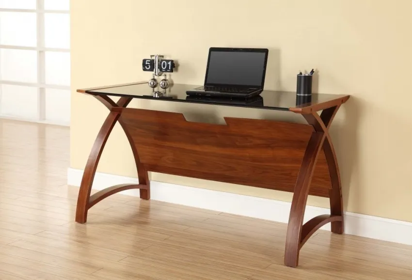 Curve Laptop Table PC201 1300LT - Walnut