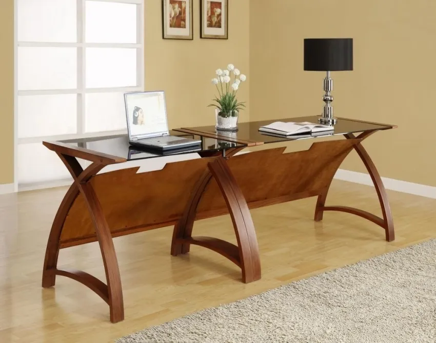 Curve Laptop Table PC201 1300LT - Walnut