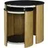 Curve Nest of Tables - Oak, Glass