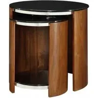 Curve Nest of Tables - Walnut, Glass