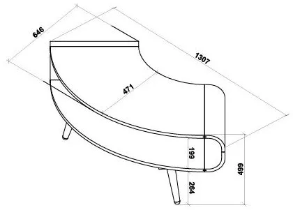Havana Corner TV Stand JF701 - Oak