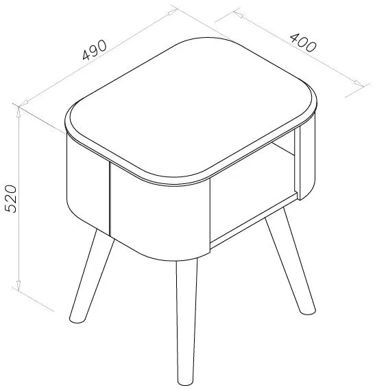 Oslo Lamp Table - Oak