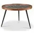 Siena Round Coffee Table - Walnut, Black Marble