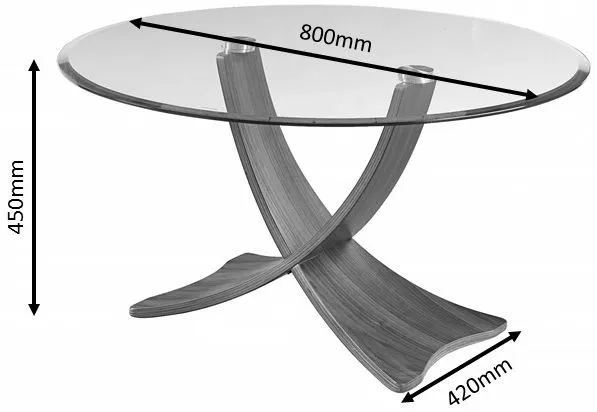 Siena Round Coffee Table - Walnut, Glass